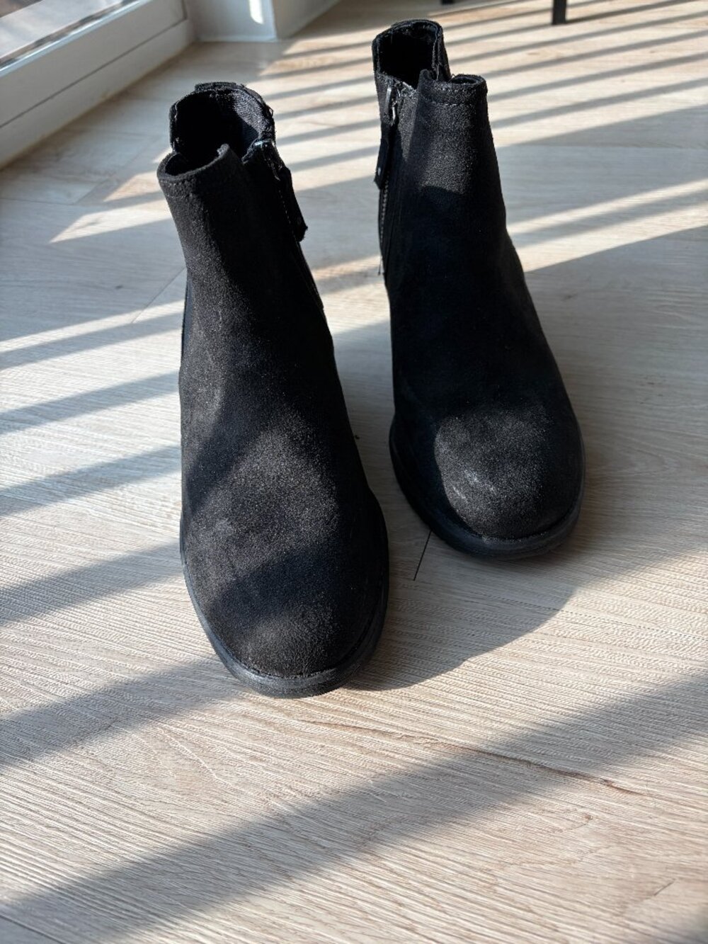 Dr. Scholl’s Camden Black Wedge Ankle Booties Size 8.5W Wide